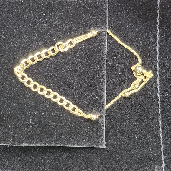 NWOT Curb Link Bolo Bracelet Yellow Gold - Picture 4 of 5